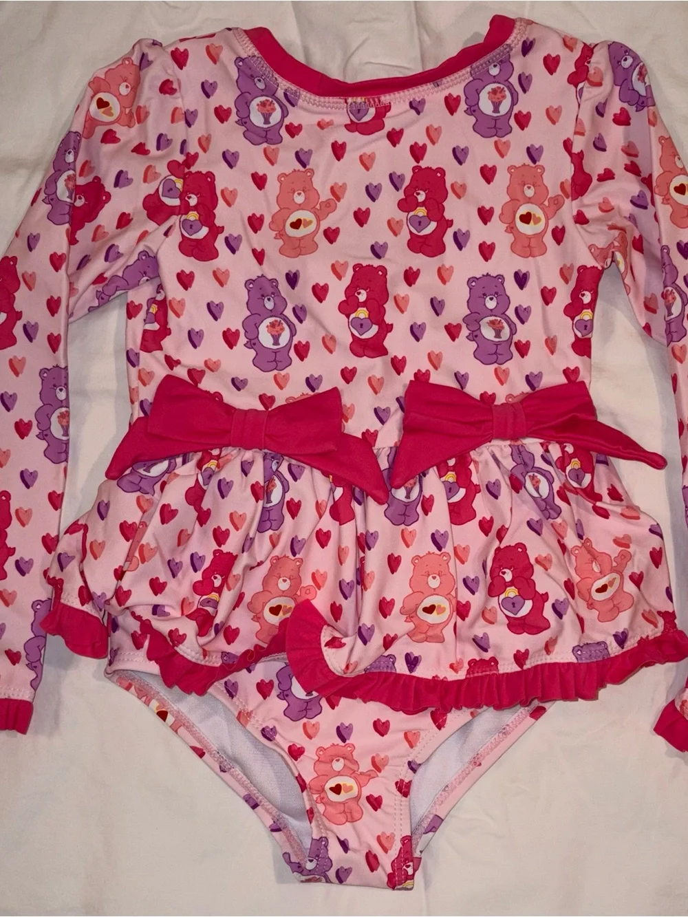 Ruffle Butts X Care Bears 1 piece swimsuit/rashguard sz 4T NWT